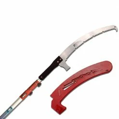 BARNEL USA 17 in. Curved Fine-Tooth Blade with 7-1/2 ft. to 19 ft. Telescoping Pole Saw