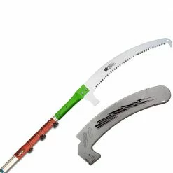 BARNEL USA 17 in. Curved Arborist Blade with 7-1/4 ft. to 23 ft. Telescoping Pole Saw