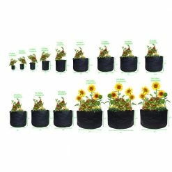 Viagrow 25 Gal. Plastic Mini Raised Garden Bed with Handles (3-Pack) -VAN ZYVERDEN shop black viagrow grow bags v25gapot 3 77 1000
