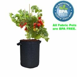 Viagrow 5 Gal. Breathable Fabric Root Aeration Pot With Handles and 12 in. Saucers (10-Pack) -VAN ZYVERDEN shop black viagrow grow bags v5gapot 10 kit c3 1000