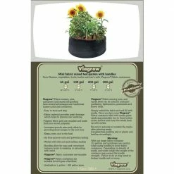 Viagrow 65 Gal. Plastic Mini Raised Garden Bed with Handles (2-Pack) -VAN ZYVERDEN shop black viagrow grow bags v65gapot 2 40 1000