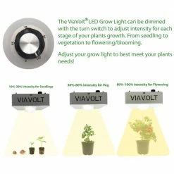 Viagrow Hydroponic 4-Plant Site Deep Water Culture System with 65-Watt LED Grow Light -VAN ZYVERDEN shop black viagrow hydroponic systems v4dwcv100x 66 1000