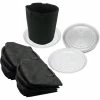 Viagrow 10 Gal. Fabric Pots with 17 in. Saucers (10-Pack) 1 Viagrow 10 Gal. Fabric Pots with 17 in. Saucers (10-Pack) -VAN ZYVERDEN shop black viagrow net pots v10gapot 10kit 64 1000