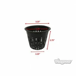 Viagrow 3 in. Black Round Cup with Slotted Black Plastic Mesh Net Pot (50-Pack) -VAN ZYVERDEN shop black viagrow net pots v3net 50 40 1000
