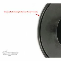 Viagrow 6 in. Black Plastic Pot Bucket Lid Insert, with 20 l Grow Rocks (12-Pack) -VAN ZYVERDEN shop black viagrow net pots v6ml12 vs10 2 40 1000