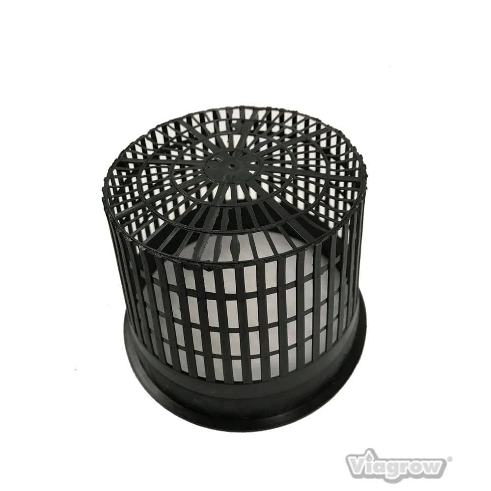 Viagrow 6 in. Black Round Cup with Slotted Black Plastic Mesh Net Pot (25-pack) 5 Viagrow 6 in. Black Round Cup with Slotted Black Plastic Mesh Net Pot (25-pack) - Image 3