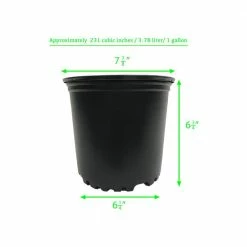 Viagrow 1 Gal. Black Plastic Nursery Pots (24-Pack) -VAN ZYVERDEN shop black viagrow net pots vhpp100 24 a0 1000