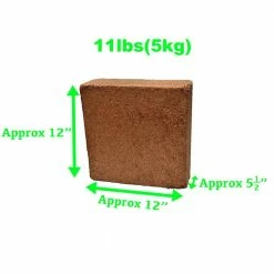 Viagrow 11 lb. (5KG) Coconut Coir Block of Soilless Media -VAN ZYVERDEN shop viagrow garden soil vccb5 1f 1000