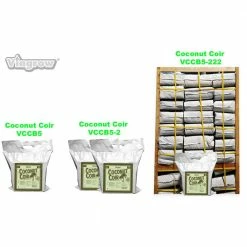 Viagrow 11 lb. (5KG) Coconut Coir Block of Soilless Media -VAN ZYVERDEN shop viagrow garden soil vccb5 66 1000