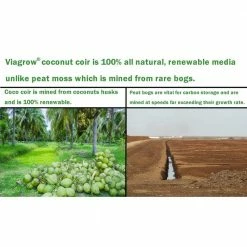 Viagrow 1.5 cu. ft. 50 l/52.8 Qt./13.2 G. Coco Coir Buffered Premium Coconut Growing Medium (2-Pack) -VAN ZYVERDEN shop viagrow garden soil vccf50b 2 40 1000