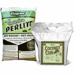 Viagrow 5 kg Coir Block With 1 Cubic Ft Horticultural Perlite (Makes 3.4 cu. Ft./25.4 Gal./101 Qts)
