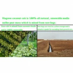 Viagrow 1.4 lbs./650g Premium Coco Coir, Soilless Grow Media, Coconut Coir Brick (6-Pack) -VAN ZYVERDEN shop viagrow grow media vccb650 6 40 1000