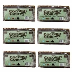 Viagrow 1.4 lbs./650g Premium Coco Coir, Soilless Grow Media, Coconut Coir Brick (6-Pack)
