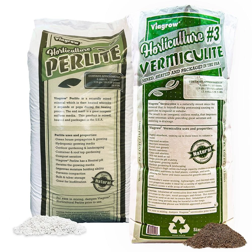 Viagrow Organic 8 cu. ft. 4CF Perlite and Vermiculite Planting Soil Additive Growing Medium 236 Qt./60 US Gal. (2-Pack) 3 Viagrow Organic 8 cu. ft. 4CF Perlite and Vermiculite Planting Soil Additive Growing Medium 236 Qt./60 US Gal. (2-Pack)