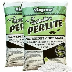 Viagrow 1 cu. ft./29.9 Qt. Organic White Perlite Planting Soil Additive and Growing Medium (2-Pack)