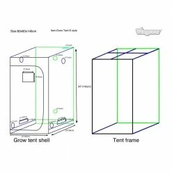 Viagrow 2 ft. x 2 ft. Grow Room Tent 11 Viagrow 2 ft. x 2 ft. Grow Room Tent -VAN ZYVERDEN shop viagrow grow tents vhh2x2x4 1d 1000