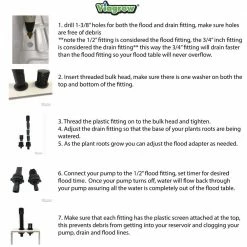 Viagrow Hydroponic Flood and Drain Ebb and Flow Kit -VAN ZYVERDEN shop viagrow hose fittings vefk 66 1000