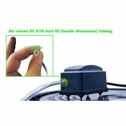 Viagrow 0.003 HP Single Valve Air Pump Kit with Air Stone and Check Valves -VAN ZYVERDEN shop viagrow hydroponic pumps vapk1 40 1000