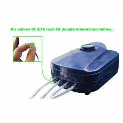 Viagrow Four Valve Air Pump with Four 2 in. Air Stones, 24 ft. 1/4 in. Vinyl Tubing & Inline Check Valve -VAN ZYVERDEN shop viagrow hydroponic pumps vapk4 1d 1000