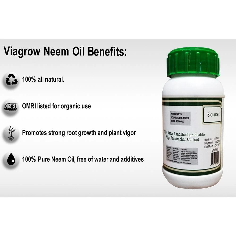 Viagrow 24 oz. Cold Pressed Neem Oil Seed Extract (Makes 36 Gal.) 4 Viagrow 24 oz. Cold Pressed Neem Oil Seed Extract (Makes 36 Gal.) - Image 2