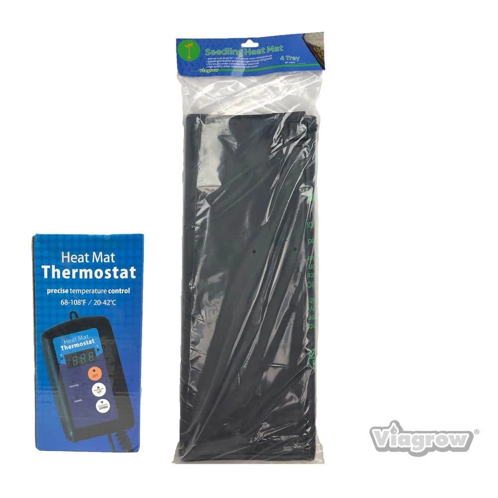 Viagrow 48 in. x 20.5 in. Quad Tray Heat Mat with Thermostat 11 Viagrow 48 in. x 20.5 in. Quad Tray Heat Mat with Thermostat - Image 9