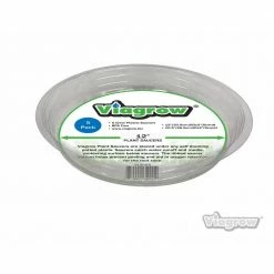 Viagrow 12 in. Clear Plastic Saucer (5-Pack) -VAN ZYVERDEN shop viagrow planter saucers v12cs 5 c3 1000