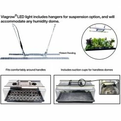 Viagrow 1020 Seedling Station LED Grow Light for Germinating Seeds -VAN ZYVERDEN shop viagrow seed starters v1020sl 40 1000