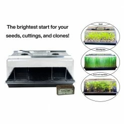 Viagrow Seed Starter Station Kit with LED Grow Light, Propagation Dome Propagation Tray and Coco Coir Growing Media (4-Piece) -VAN ZYVERDEN shop viagrow seed starters v1020sl kit wc a0 1000