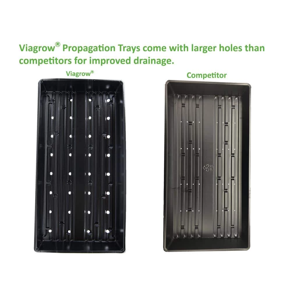 Viagrow 10 in. x 20 in. Propagation Starter Seedling Trays with Holes (100-Pack) 6 Viagrow 10 in. x 20 in. Propagation Starter Seedling Trays with Holes (100-Pack) - Image 4