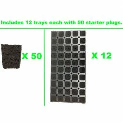 Viagrow Pro Plugs 50 Site Propagation Grow Plugs with Insert 12-Pack (50 Plugs/Pack) -VAN ZYVERDEN shop viagrow seed starters vrrt50 12 4f 1000